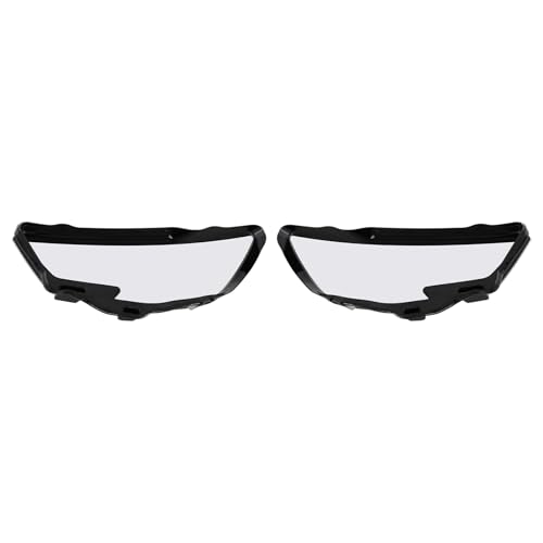 LUNUMAOS 1 Pair Headlight Covers for 2017 2018 2019 Audi A3 S3, Direct Fit Left and Right Front Headlamp Lens Cover Set