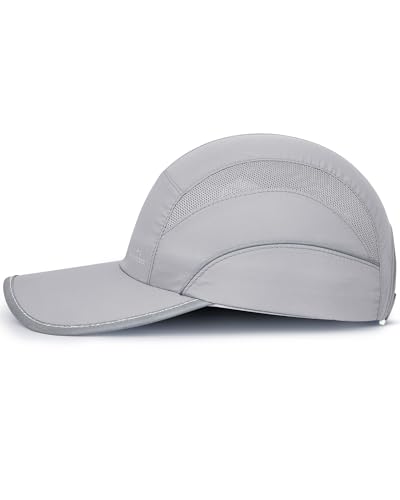 Image of GXCROR Quick-Dry Running Hat for Men & Women - UPF 50+ Breathable Mesh, Reflective Sports Cap for Outdoor, Hiking