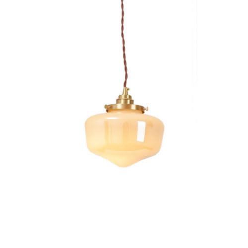 Lámpara colgante de cristal color crema bombilla E27 lámpara de techo nórdica decorativa
