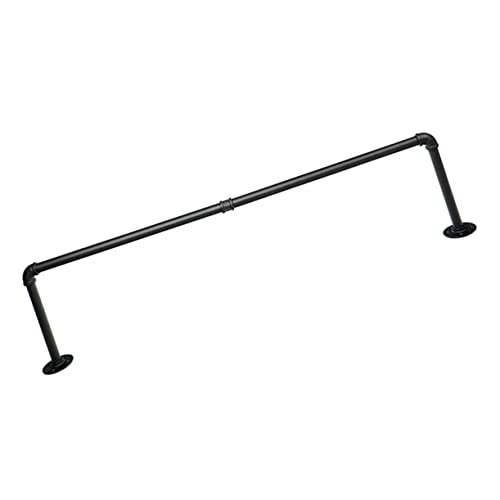 Happyyami 1PC Industrial Style Wall Mounted Clothes Rack Metal Hanger for Towel Clothing Storage Space Saving Design for Laundry Bedroom and Retail Display