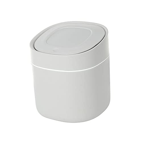Mini bote de basura rectangular con tapa azul VOSAREA