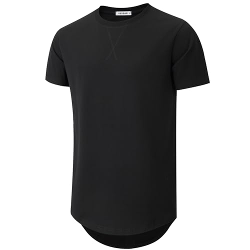 VEIISAR Herren Heavy Duty T-Shirt mit Herren 100 Baumwolle Dickes...