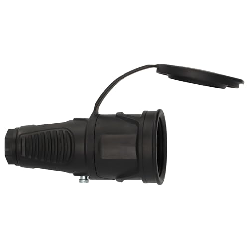 Brennenstuhl Schutzkontakt-Gummikupplung 230V/16A (Schuko Kupplung f&uuml;r den Au&szlig;enbereich IP54, mit Schutzkappe)