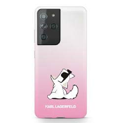 Karl Lagerfeld Coque pour S21 Ultra G998 hardcase Choupette Fun Rose KLHCS21LCFNRCPI