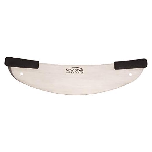 New Star Foodservice 50646 Commercial Stainless Steel Rocker-Style Deluxe Pizza Knife, 20-Inch, 1 Piece