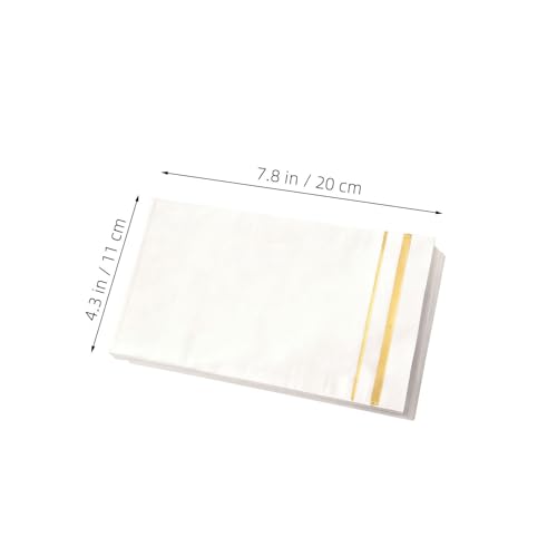 Servilletas sofisticadas de papel resistente con filo de oro para cenas 2