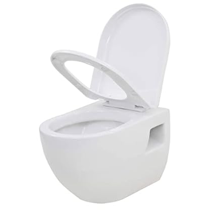 ZEYUAN Wand-WC, Toilette, Hänge Wc, Kloschüssel, Laufen Wc, Keramik Weiß – Bild 5