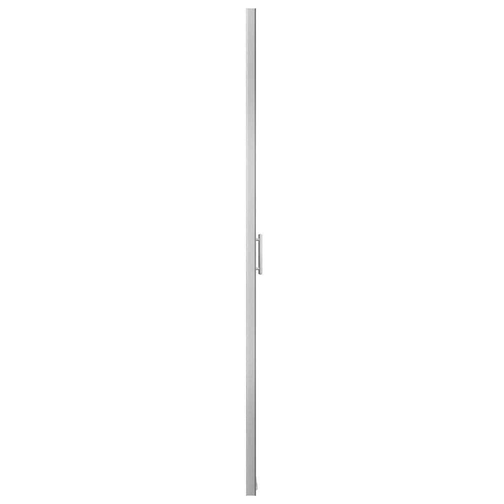 Porta doccia 91 x 195 cm in vetro di sicurezza temperato opaco, box doccia regolabile con telaio in alluminio, paraspruzzi per bagno, effetto vetro smerigliato