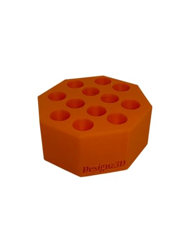 Designz3D 510 Cartridge and Battery Pen Holder Hexagon - 12 Spaces (Orange)
