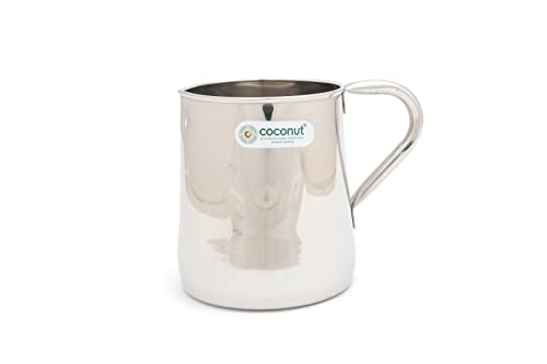 Image of Coconut Stainless Steel Plain Coffee Mug /Milk Mug /Juice Mug /Coffee Cups & Mugs - 1 Piece, Silver, 350 ml