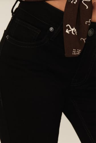 Rock & Roll Denim Women's Mid Rise Bootcut Jeans - Black - BW4MD053133