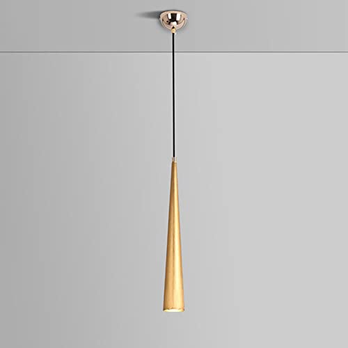 Lámpara colgante cónica RAGGZZ de 5W LED dorado 50cm