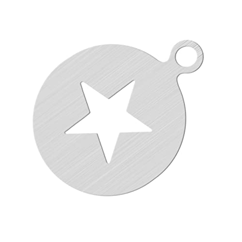 Coffee Decorating Stencils Food Grade Stainless Templates for Mousse Birthday Cakes and Latte Art Easy to Clean Store for Cocoa Cinnamon Decoration