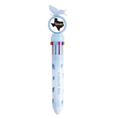 Stylo à bille rétractable multicolore Texas USA pour fournitures scolaires