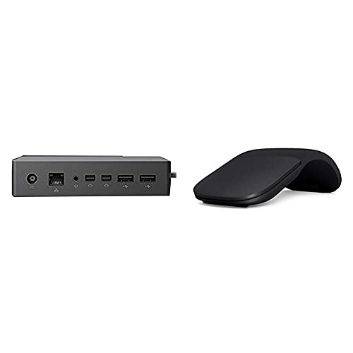 Microsoft Surface Dock (PD9-00003) & Arc Mouse (ELG-00001) Black (Renewed)