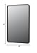 LOAAO 20X30 Inch Black Metal Framed Bathroom Mirror for Wall, Matte Black Bathroom Vanity Mirror Farmhouse, Large Rounded Rectangle Mirror, Anti-Rust, Hangs Horizontally or Vertically
