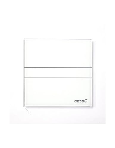 Extractor CATA E-100 G ST Blanco con frontal de cristal higiénico antirretorno