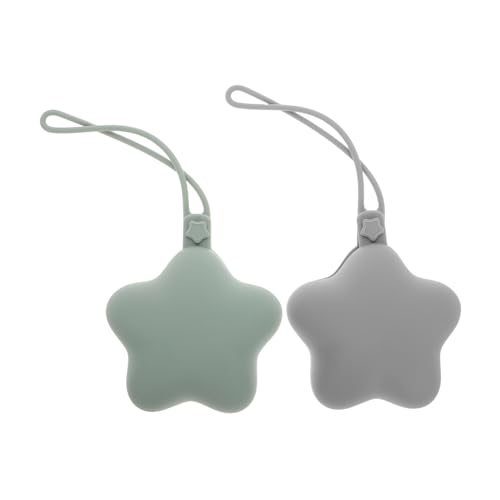 RORPOIR 2pcs Silicone Pacifier Holder Case for Boys and Girls Portable Travel Pacifier Storage Box Dustproof Feature