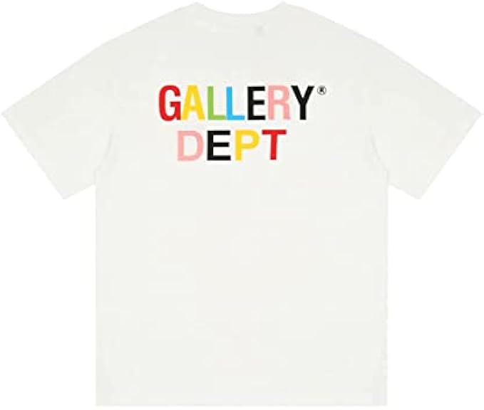 Gallery Dept 夏季短袖時尚 T 恤嘻哈字母印花襯衫圓領中性男款和女款上衣