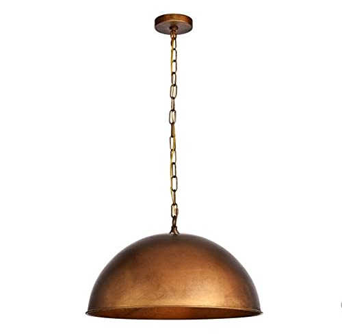 Mylights Retro Rustik Fırcalı Bakır Eskitme Patina Avize 40 Cm