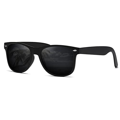Image of DEMIKOS Sunglasses Men Polarized Sunglasses for Mens Womens Retro Mirror Lens for Driving Fishing UV Protection