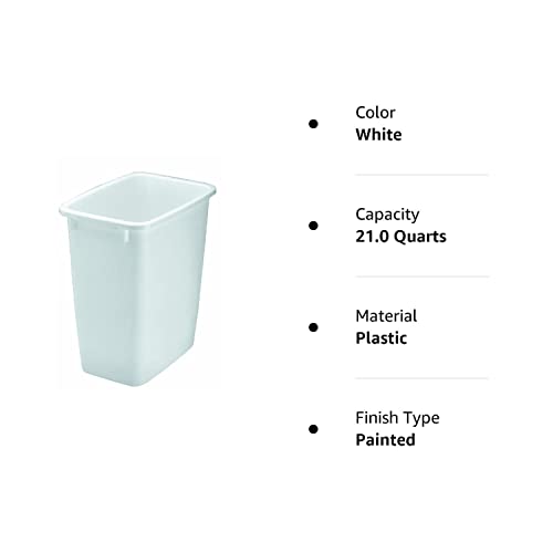 21 Quart Wastebasket In White #TOP1