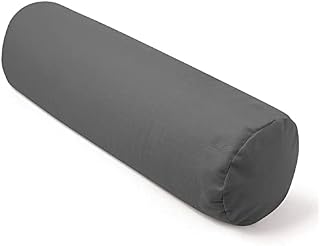 Present Mind (Diameter 20cm) Round Yoga Block Bolster for Yin Yoga Made in the EU with Multivarious Colors - 100% Natural Yoga Cushion with Washable Covers