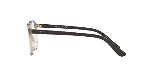 Vogue Eyewear Women's Vo5372 Round Prescription Eyewear Frames, Brown Transparent/Demo Lens, 51 Mm #TOP3