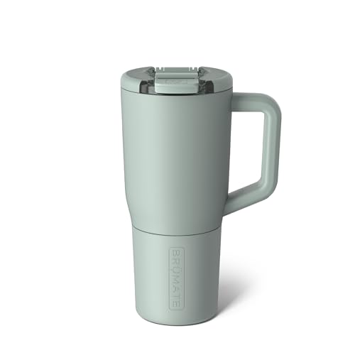 Image of BruMate Muv - 25oz 100% Leak Proof Insulated Coffee Mug with Handle & Lid - Stainless Steel Coffee Travel Mug - Double Walled Coffee Cup (Sage)