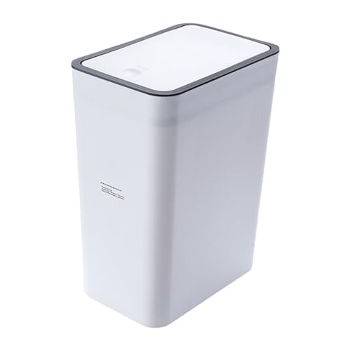 Papelera de baño estrecha con tapa de prensa papelera fina dorada antiolor para dormitorio