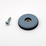 16 Stück mai® Teflongleiter rund mit Schraube, Stärke 5 mm (25 mm Ø)