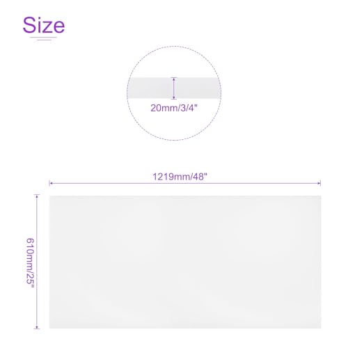 Image of DMiotech 24 x 48 x 3 /4 Inch Plastic UHMW Sheets, Opaque White Ultra High Molecular Weight Polyethylene for Industrial Chemical Home Automotive DIY Crafts