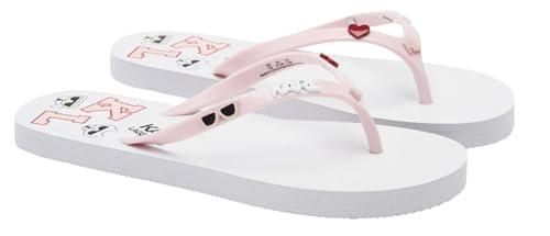 KARL LAGERFELD Paris Women's Zamir Flip Flop Sandals (White, US Footwear Size System, Adult, Women, Numeric, Medium, 6)
