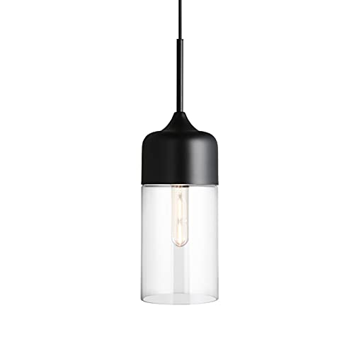 Lustre LED simple en verre pour chambre et couloir