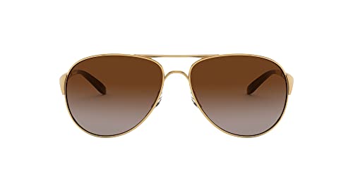 Oakley-Womens-OO4054-Caveat-Aviator-Sunglasses-Polished-GoldDark-Brown-Gradient-60-mm