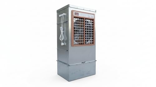 Image of Classic Evaporative Air Cooler, Metal Body, Window Cooler, with Cooling Pads