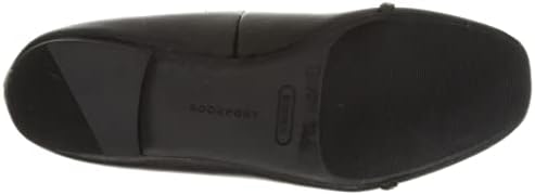 Rockport Women's Zoie Chain Ballet Flat, Black Leather, 7 | Image 3