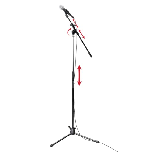 Gator Frameworks Rok-It Series Tripod Mic Stand Adjustable with 31.5' to 61.5' Height, Fully...