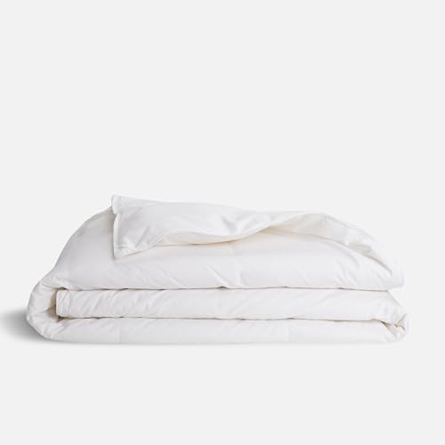 Brooklinen Lightweight Canadian Down Comforter Breathable Summer Duvet Insert 100% Cotton Sateen Shell Ultra-Soft Fluffy Bedding Baffle Box Secure Duvet Loops - Twin/Twin XL