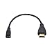 cablecc 20cm Micro HDMI Socket Female to HDMI Male Adapter Cable for Tablet & Cell Phone