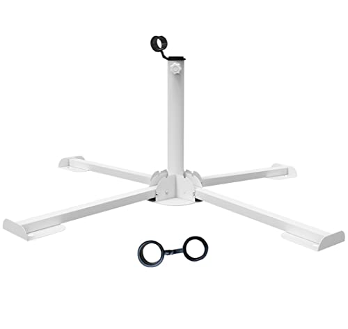 Foldable Portable Beach Umbrella Stand-Portable Patio Umbrella Base Holder,Outdoor Sunshade Anchor Size PLUS Thickened,Rust Free Tempered Iron Umbrella Stand for Courtyard,Swimming Pool,Beach,Grass