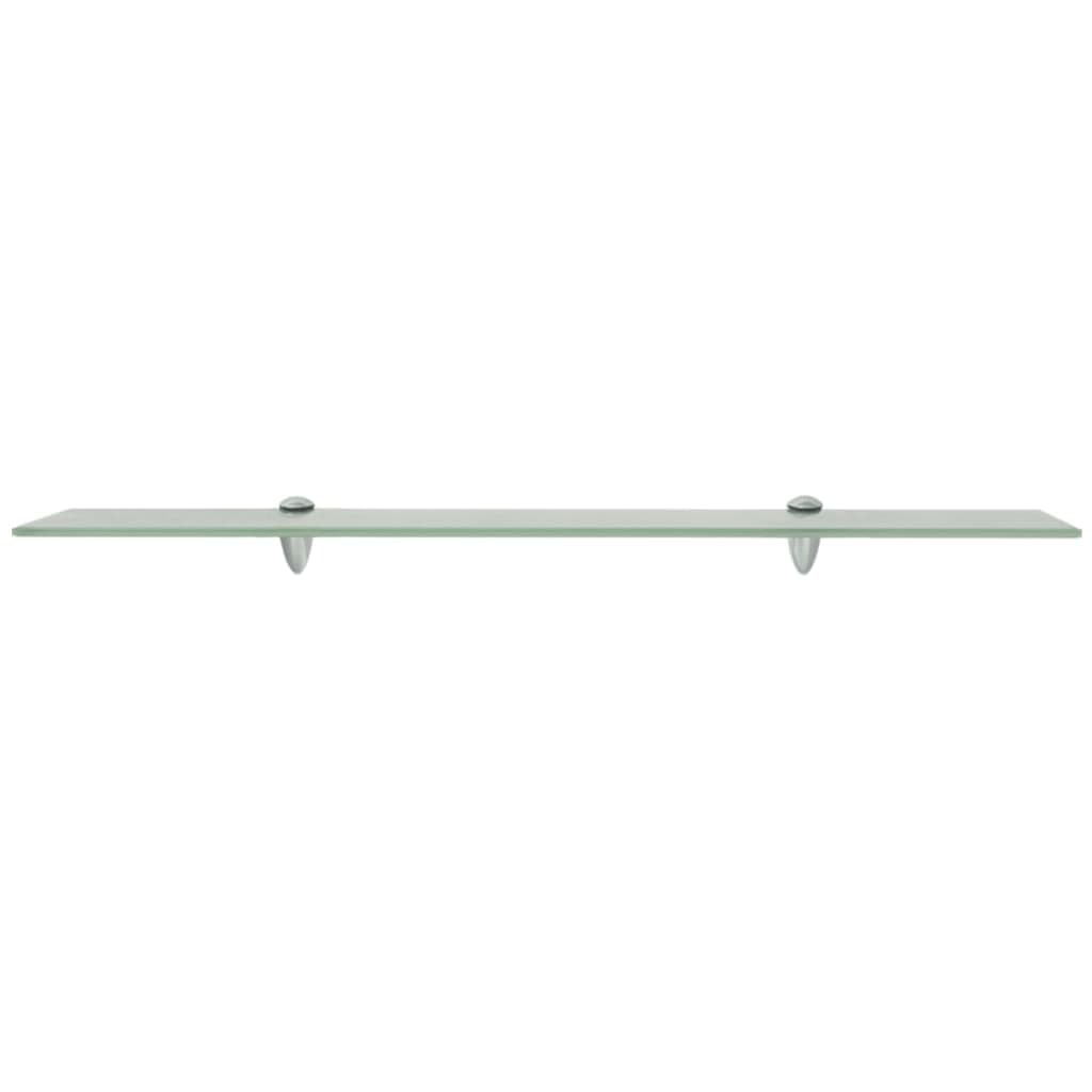 Estantería flotante de cristal 80 x 10 cm, juego de 2 unidades de tablero de pared de cristal flotante mate de 8 mm, cristal de seguridad de hasta 15 kg, para salón, baño, pasillo y