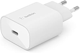 Belkin BoostCharge Ładowarka sieciowa 25 W z PPS, USB-C Power Delivery, szybka ładowarka do iPhone 15, iPhone 14, 13, 12, Samsung Galaxy S24, S23, iPad, Google Pixel'a i innych urządzeń