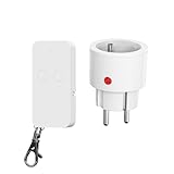 SURNICE Funksteckdosen-Set mit Fernbedienung, 2300W, Kompakte Innen-Steckdose für Weihnachtsschmuck & Haushaltsgeräte