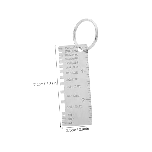 Herramienta de Medición Mipcase para Inspección de Soldaduras, Regla de Medición de Grosor de Acero Inoxidable, Calibrador Portátil para Metal y Carpintería miniatura 2