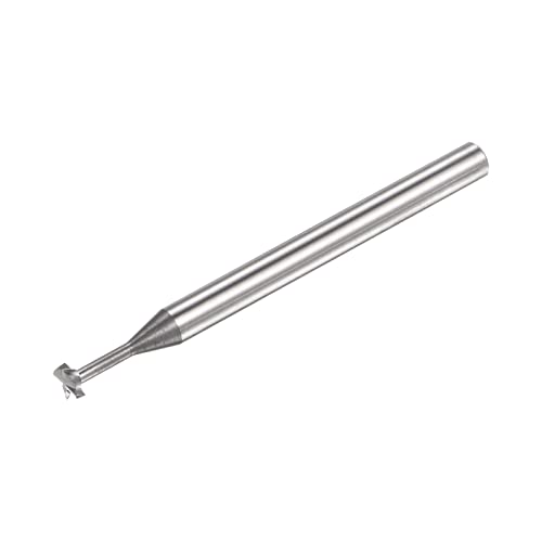 Image of HARFINGTON T Slot End Mill Milling Cutter 4mm Cutting 1.2mm Depth 4mm Shank Solid Carbide 4 Flutes for Aluminum Copper Zinc Alloy