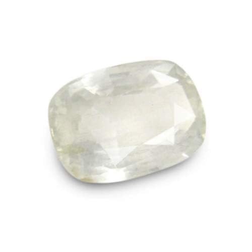Saphir blanc naturel 7.25 Ratti non chauffé pour bague et bijoux sur mesure