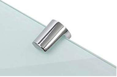 Glasregal-Set, für Badezimmer, Küche, Schlafzimmer, 300 x 100 mm, Weiß, 2 Stück