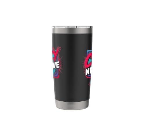 Style de musique rétro Crazy New Wave Lady Gobelet isotherme en acier inoxydable double paroi – vue 2