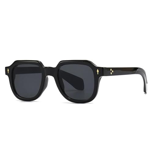 Lunettes de soleil rétro avec verres dégradés UV400 et monture robuste à rivets